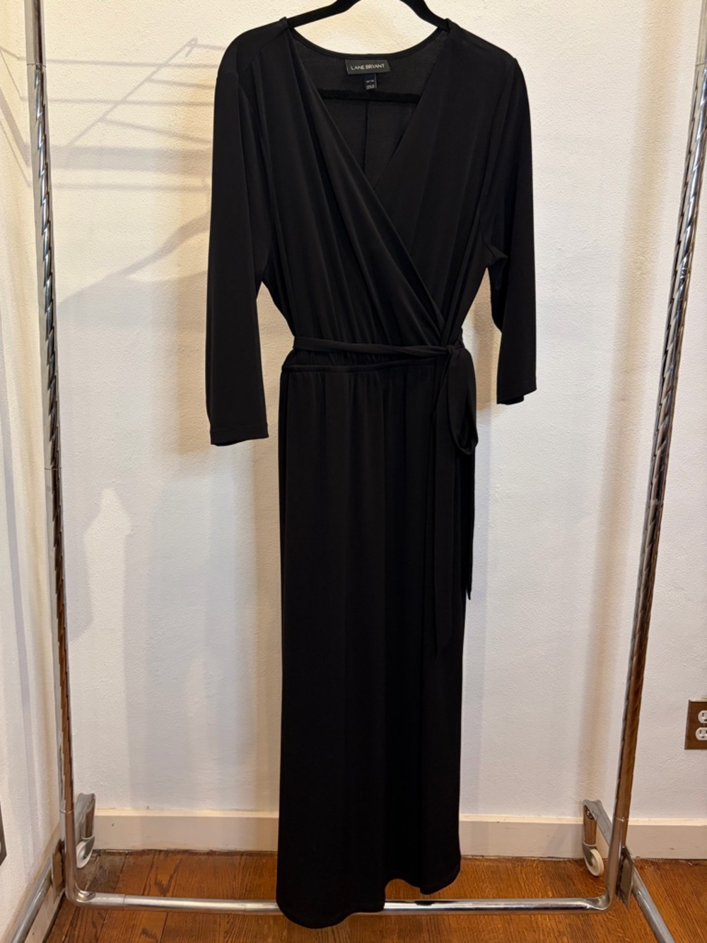 Lane Bryant Black Wrap-Style Maxi Dress